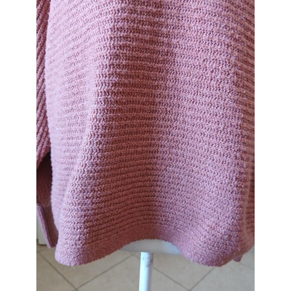Olive + Oak Womens Sweater Pink Small Collared Tight Knit Bohemian Peasant - Picture 7 of 15